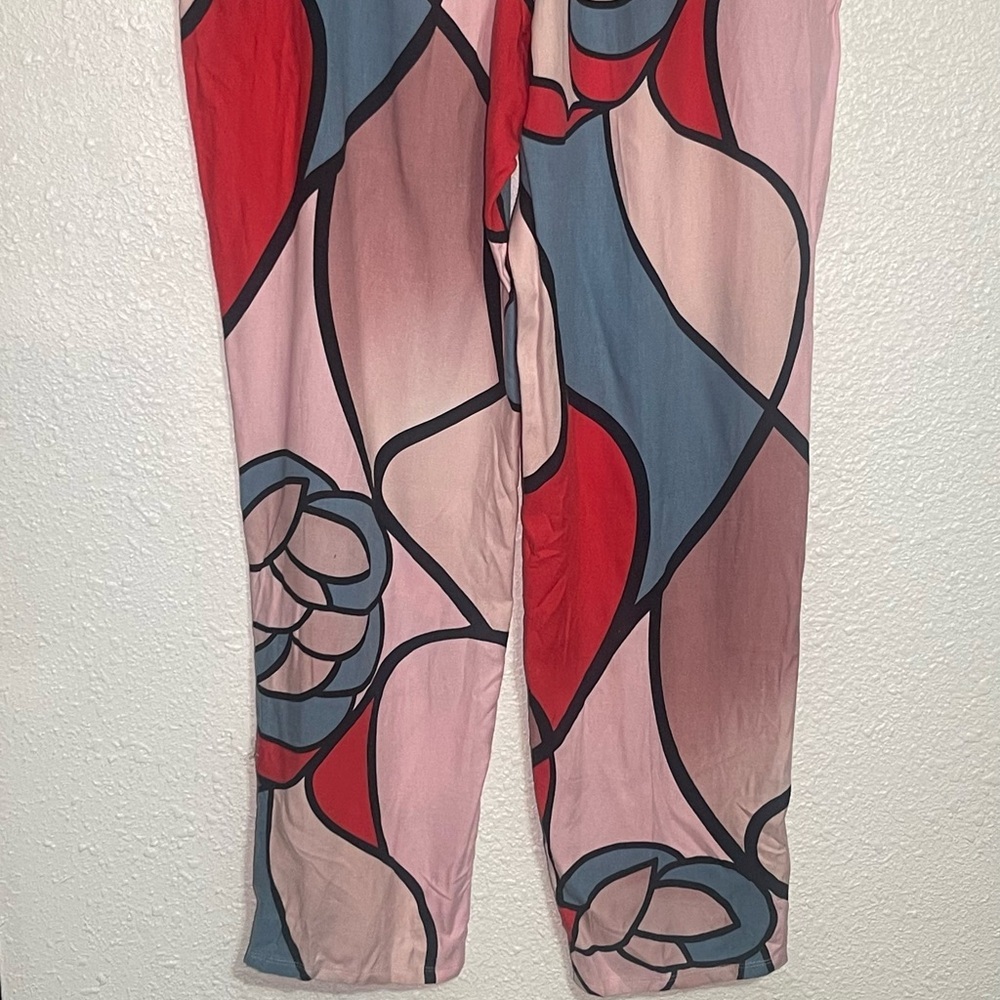 Joie Natori womens Abstract Floral Print pajama pants size XL - Picture 4 of 9